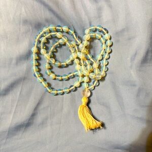 Moonstone mala necklace